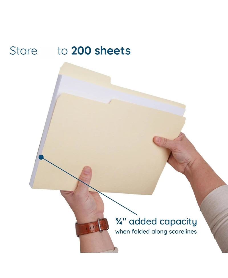Danrong Manila Folders Letter Size 1 3 Cut Top Tabs Assorted Positions 200 Pack Paper Office Organization