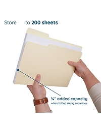 Danrong Manila Folders Letter Size 1 3 Cut Top Tabs Assorted Positions 200 Pack Paper Office Organization