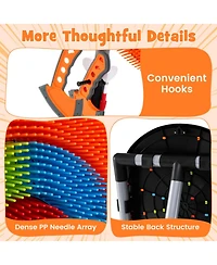 Sugift 4-in-1 Axe Throwing Game Set with Bristle Target, 27.5" x 19.5" x 55", Ages 8+