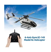 Bruce & Shark 4-Channel Rc Helicopter with Altitude Hold and One-Key Takeoff and Landing