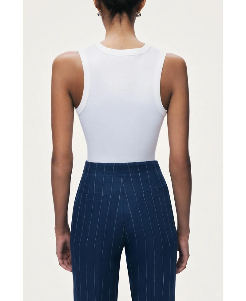 Nocturne Women's Pinstripe Wide Leg Trousers