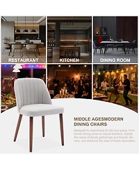 homfan Modern Upholstered Dining Chair Set of 2