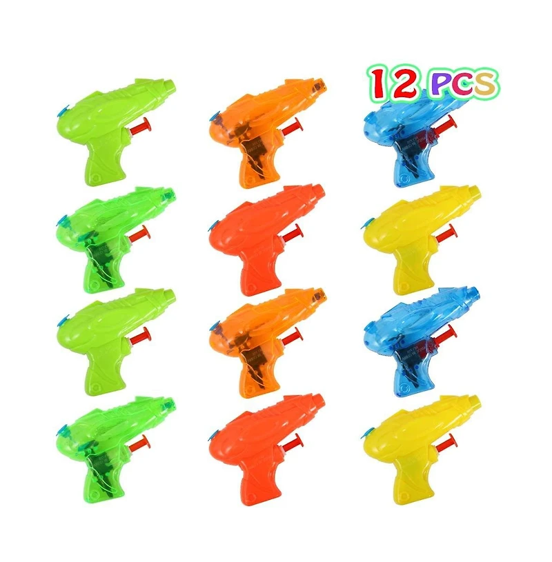homfan 12 Pack of Mini Spray Water Launchers – Assorted Plastic Blaster Soaker Toys – Great for Pool, Beach, Party Treats – Safe Nozzles