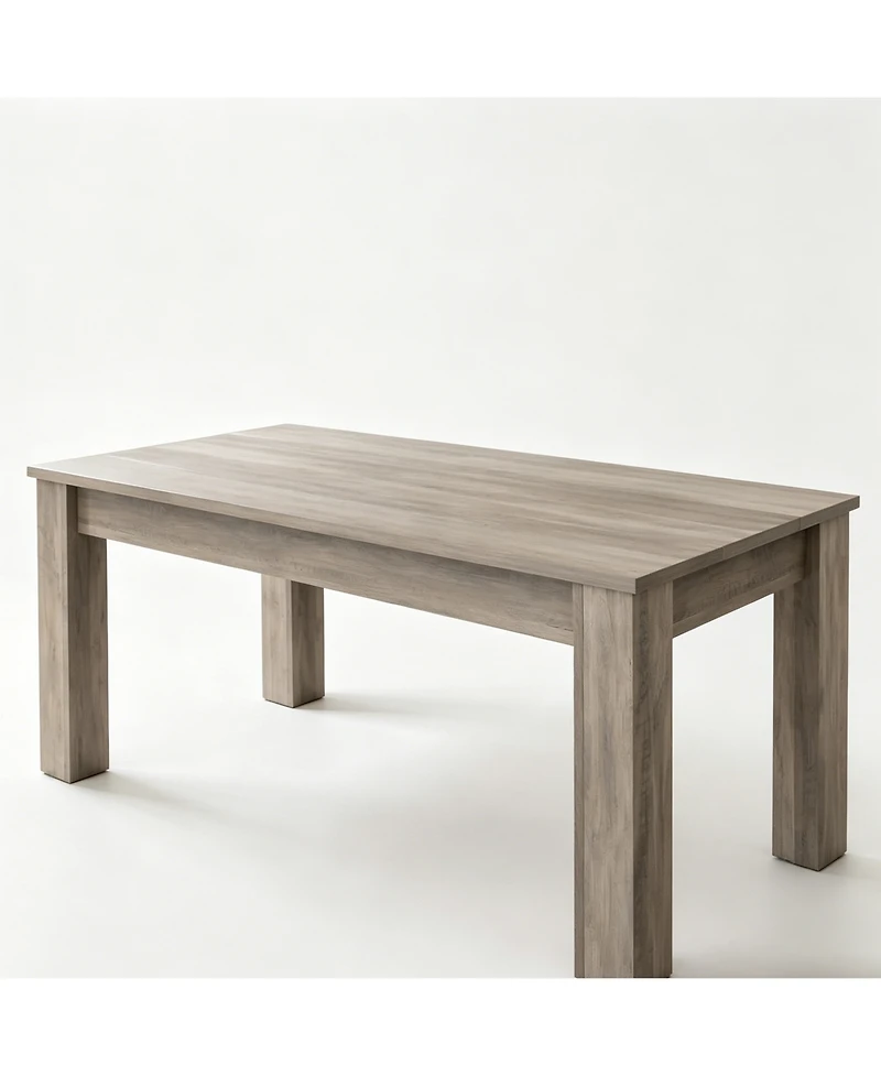 homfan 63-Inch Rectangular Farmhouse Dining Table for 4-6, 1.18" Thick Tabletop