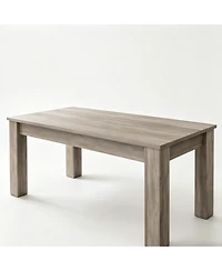 homfan 63-Inch Rectangular Farmhouse Dining Table for 4-6, 1.18" Thick Tabletop