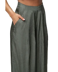 Jluxlabel Women's Sundown High-Waisted Wide-Leg Acetate Pants