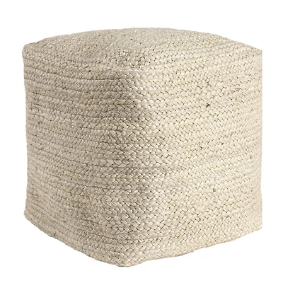 HomeRoots 18" Jute Pouf Ottoman