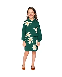 Deux par Deux Little and Big Girl (size 6 to 12 ) Knitted Skirt Jasper Printed
