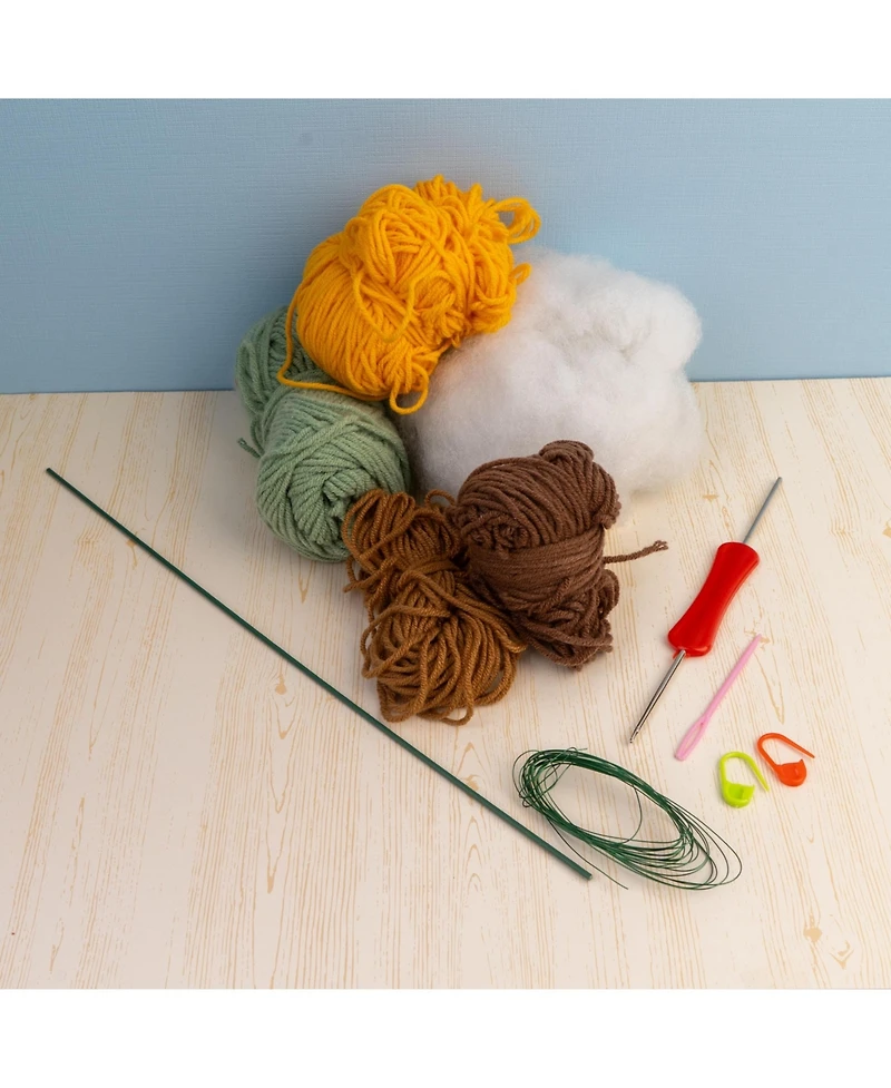 John Bead Sunflower Floral Crochet Diy Kit for Beginners