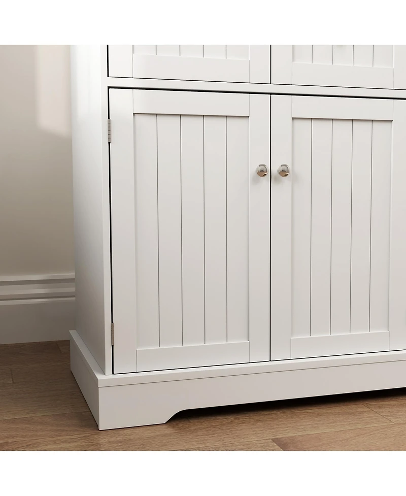 Ruie Cat Litter Box Enclosure Furniture with Drawers Storage and Anti Tip Kit