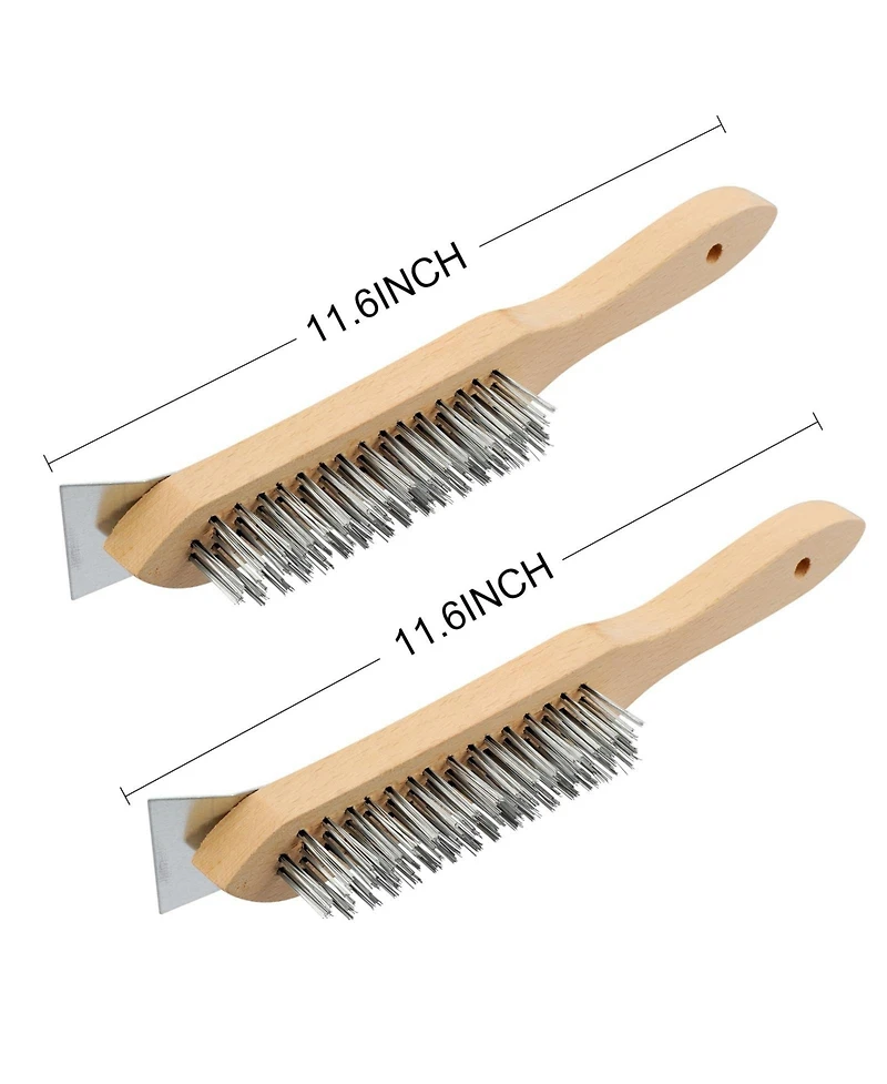 Xdovet Wire Brush Beechwood Handle Rust Remover Welding Slag