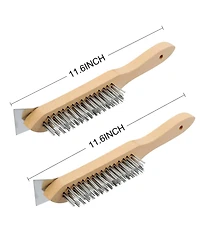Xdovet Wire Brush Beechwood Handle Rust Remover Welding Slag