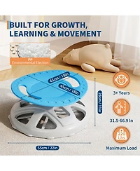 homfan Kids Sensory Swivel Chair, Spinning Chair for Autistic with Safety Handle and Non-Slip Design, Training Body Coordination