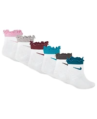 Nike Girls 4-7 Ruffle Detail Ankle Socks, 6-Pack