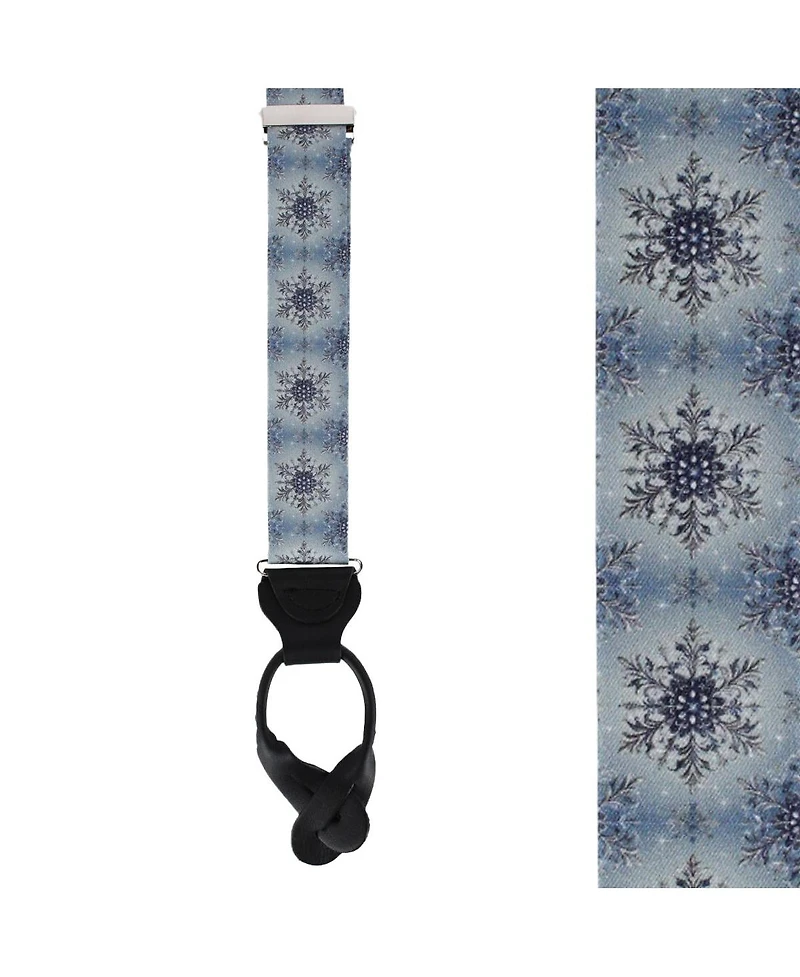 Trafalgar Men's Clarence The Classy Snowflake Silk Button End Brace