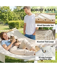 Outsunny Outdoor Hammock, 2-Person, 440 lbs Capacity