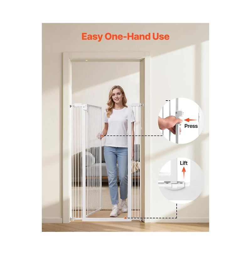 Ruie Extra Tall Pet Gate 56 in High with Adjustable 29 to 41 in Width