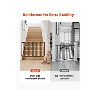 Hardware Mounted Dog Gate for Stairs 30 in High and 31 to 48 in Wide