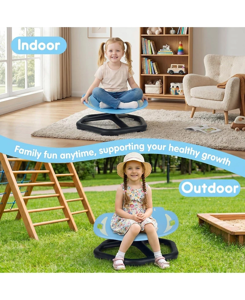 homfan Spinning Sensory Chair, Glow-in-the-Dark Elephant Swivel Seat for Adhd/Autism, Non-Slip, Training Coordination