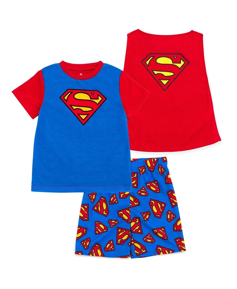 Justice League Little Boys'(6-8) Cosplay Pajama Shirt and Shorts Set