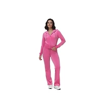Juicy Couture Women's Luxe Velour Hoodie With Double Bling