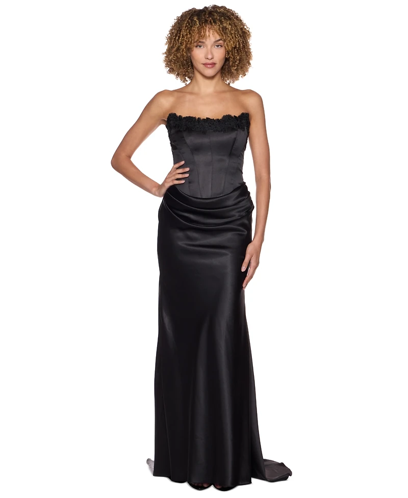 Alex & Sophia Juniors Satin Dress