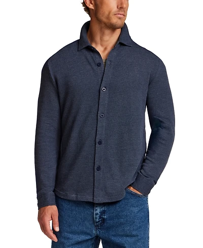 Weatherproof Vintage Men's French Terry Button-Front Shirt