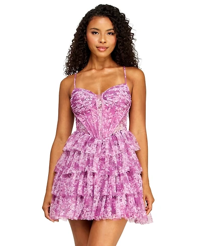 Alex & Sophia Juniors Mesh Dress