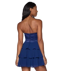 Alex & Sophia Juniors Strapless Dress