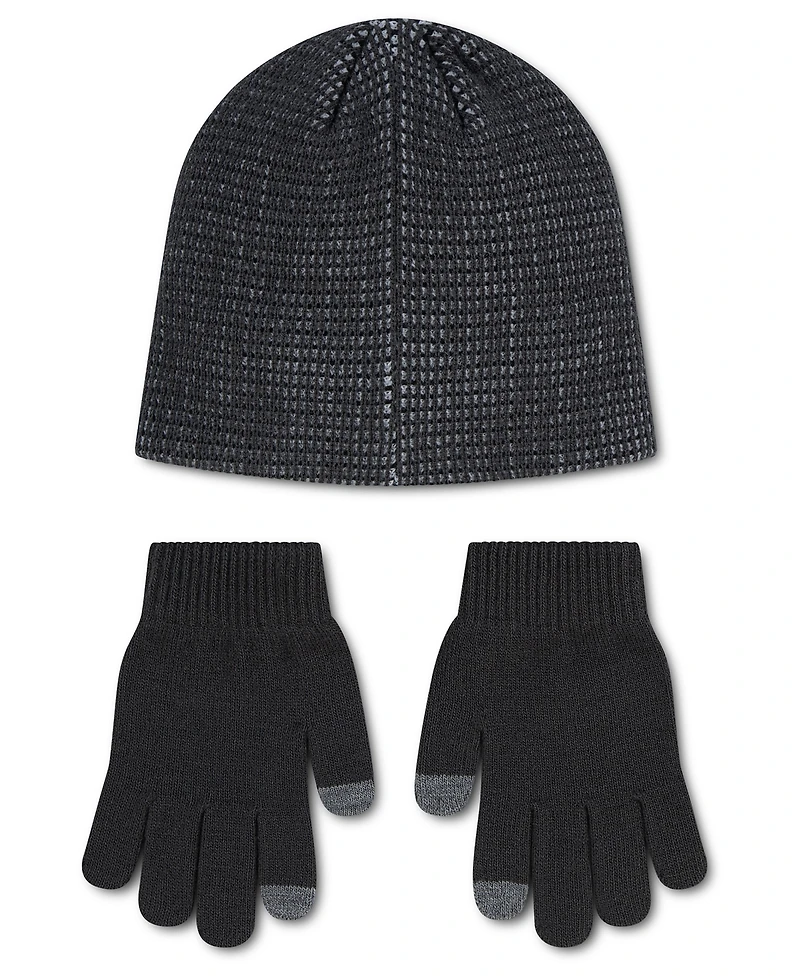 Nike Boys' 8-20 Multi-Stripe Peak Beanie and Gloves, 2-Piece Set