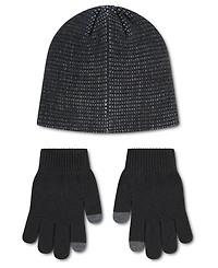 Nike Boys' 8-20 Multi-Stripe Peak Beanie and Gloves, 2-Piece Set