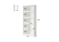 Tribesigns 70" Bookcase, Modern 5-Tier Bookshelf Storage Organizer with Scalloped Edges