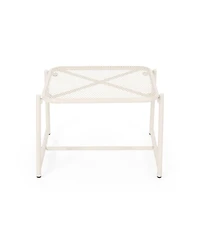 Asagikoiai 3-Piece Outdoor Metal Conversation Set with Iron Mesh Chairs and Table-Asagikoiai