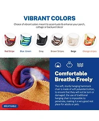 Piscifun Outdoor Indoor Hanging Hammock Chair Lightweight Comfortable Weight Capacity