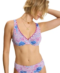 Tommy Bahama Women's Pique Underwire V-Neck Bikini Top