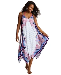 Tommy Bahama Women's Printed V-Neck Swim Cover-Up Dress
