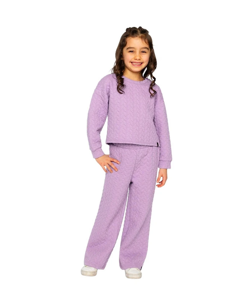 Deux par Toddler Girls 2T-5T Wide Leg Jacquard Pants