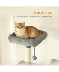 Ruie 80 Inch Multi Level Cat Tower with 2 Condos 2 Hammocks and 6 Sisal Scratching Posts