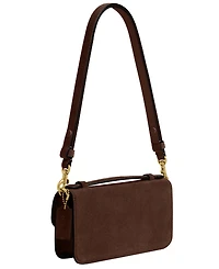 Coach Suede New York Elora Top Handle Small Crossbody Handbag