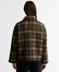 Barbour Women's Myla Check Wool-Blend Lined Coat