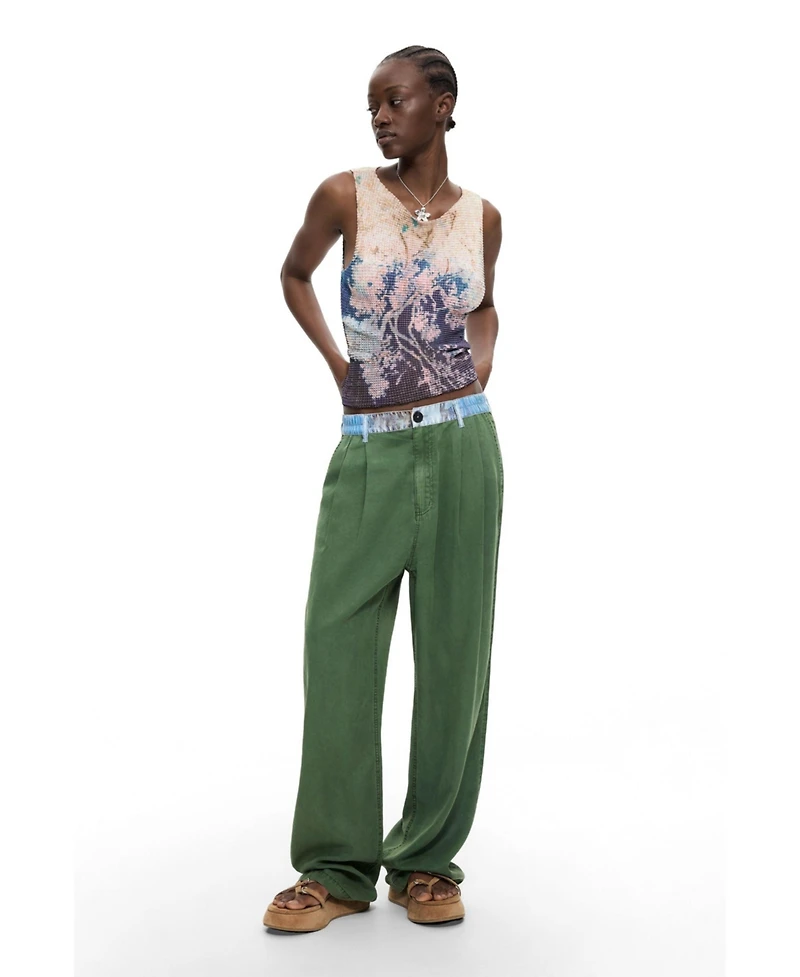 Desigual Women's Tencel Combination Trousers