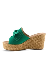 Spring Step Ellyn-Woven Women's Wedge with Suede Upper
