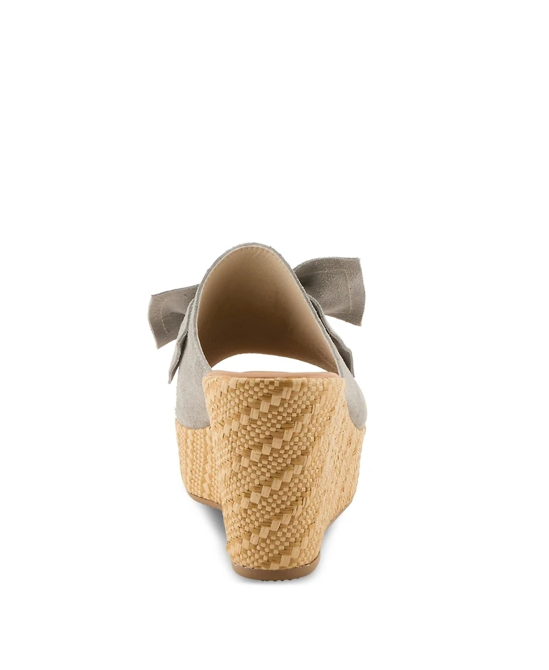 Spring Step Ellyn-Woven Women's Wedge with Suede Upper