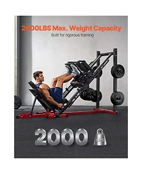 Sevorley Leg Press Hack Squat Machine, Adjustable Leg Press Combo for Home Gym Lower Body Training