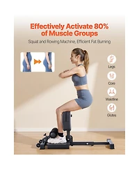Sevorley Foldable Sissy Squat Machine, Adjustable Deep Squat Bench for Leg and Glute Training, 265 lbs
