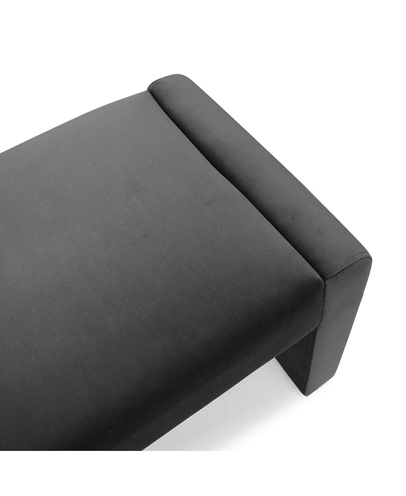 47" Velvet Benches Look, Waterfall Upholstered Bench-Maison Boucle