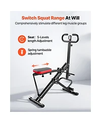 Sevorley Foldable Deep Squat Machine with 3 Resistance Bands, 300 lb Capacity