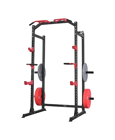 Sevorley Power Cage Rack with J-Hooks and Pull-Up Bar for Home Gym