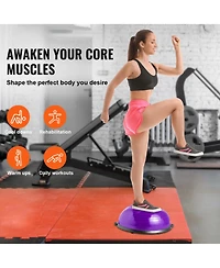 Sevorley Half Exercise Ball Trainer, 23 in Balance Ball with Resistance Bands and Foot Pump