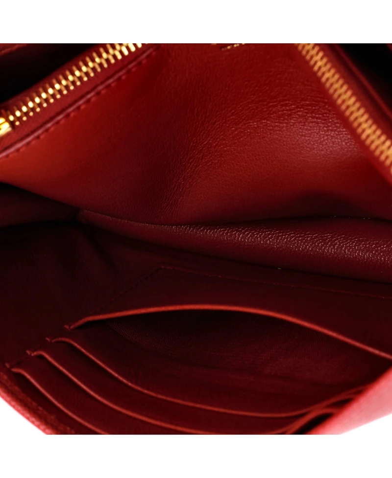 Pre-Owned Prada Chain Wallet Crossbody Saffiano Leather